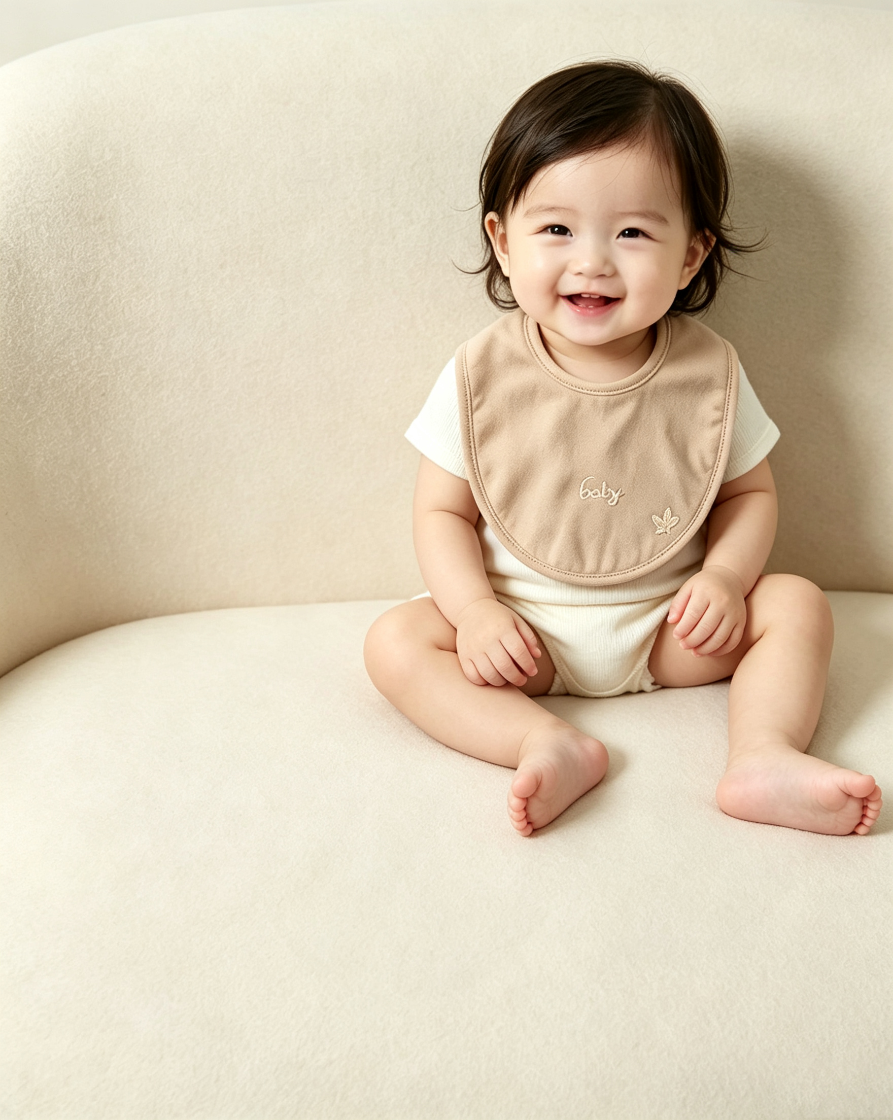 Organic Cotton Skin‑Friendly Baby Drool Bibs Snap Button For Newborn Toddler Feeding